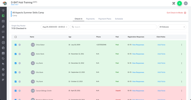 dbat_clients all checked-in