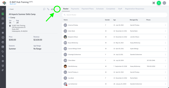 dbat_landing page 3 dot menu