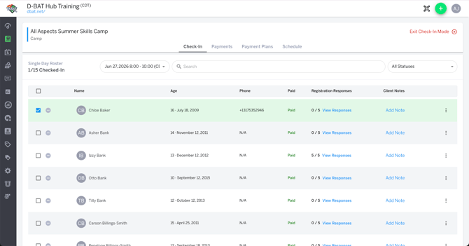 dbat_single client checked in